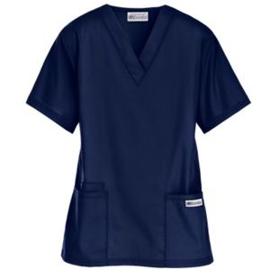 UA Women’s Three Pocket Scrub Top in Navy